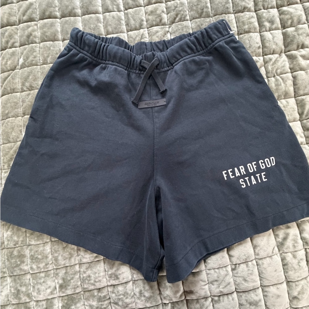 Fear of God Essentials Kids Heavy Fleece Soccer Short New